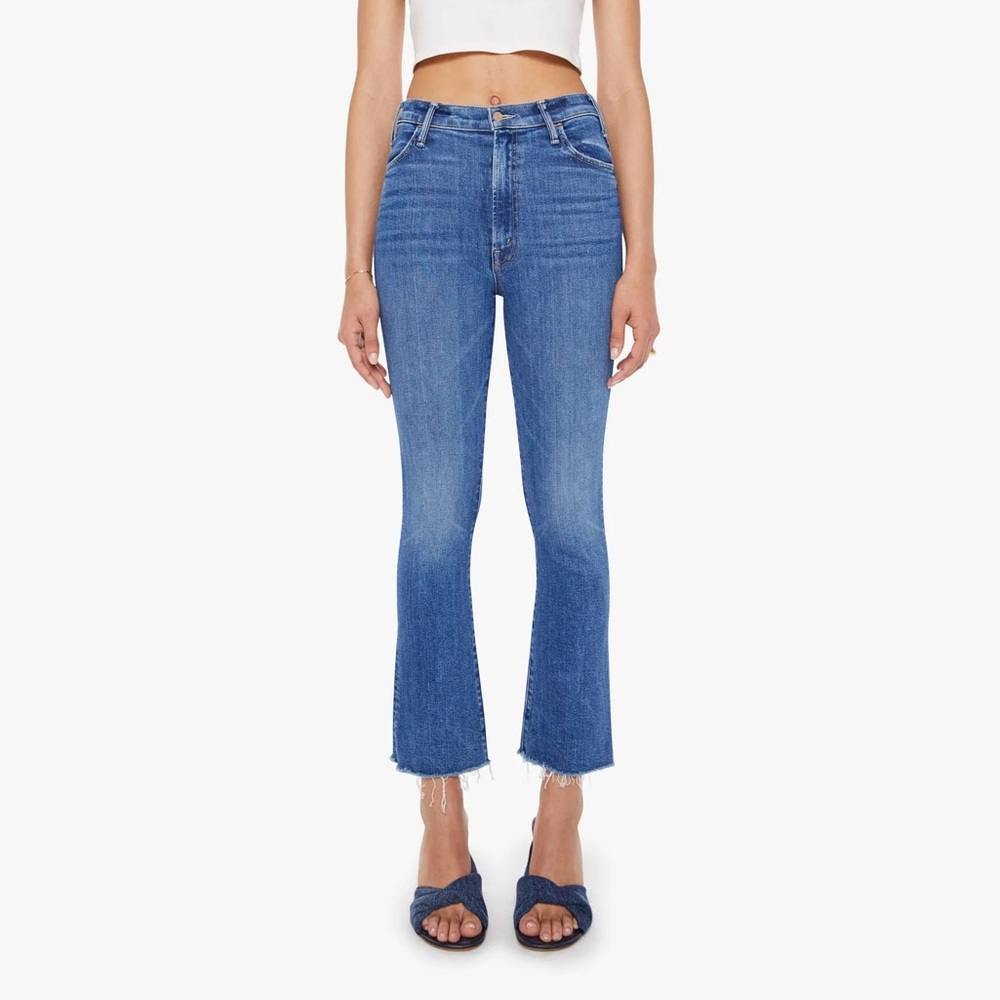 MOTHER The Hustler Ankle Fray Jean in Grasping at Straws size 32